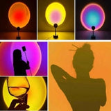 4in1 Sunset Lamp 180 Degree Rainbow Color Lamp