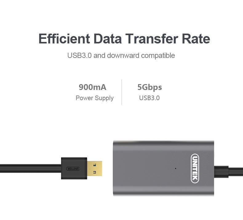 UNITEK Aluminum Extension Cable/Adapter USB 3.0 (Y-3005)