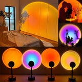 4in1 Sunset Lamp 180 Degree Rainbow Color Lamp