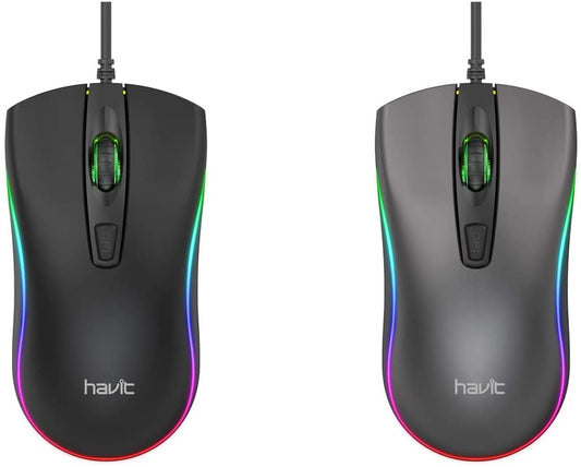 HAVIT MS72 Wired USB Gaming Mouse 1200 DPI with RGB Ligh
