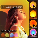 4in1 Sunset Lamp 180 Degree Rainbow Color Lamp