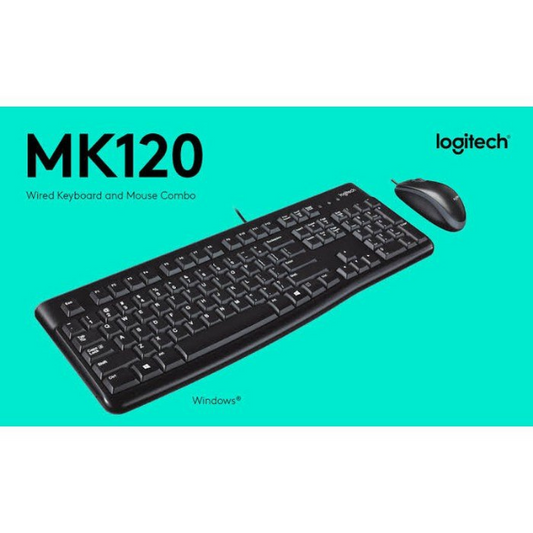 MK120 Corded Keyboard and Mouse Combo PLUG & PLAY