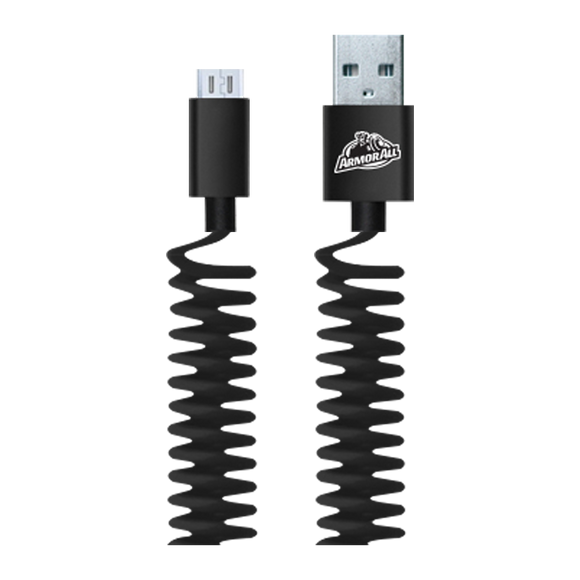 Armor All Sync & Charge Coiled Micro USB Cable AAS8-0102
