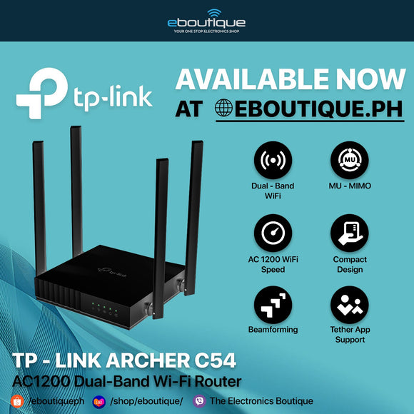 TPLINK C54 AC1200 DUAL BAND WIFI ROUTER