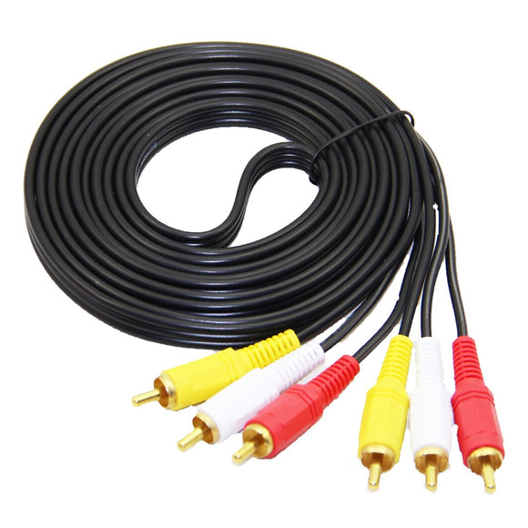 DNS 3 RCA (M) to 3 RCA (M) A/V Gold Plated Cable DS2206/DS2207