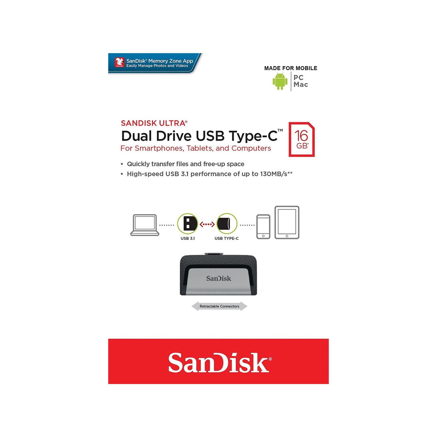 Sandisk Ultra Dual Drive USB/Type-C OTG