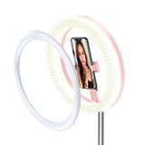 USAMS US-ZB120 LED Ring Fill Light Live Streaming Stretchable and Foldable Fill Light with Holder Supporting Base