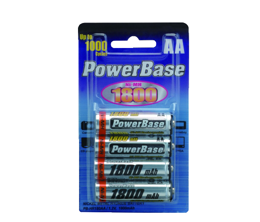 Powerbase Ni-MH 1800mAh AA Battery 4pcs. HR18AA-4