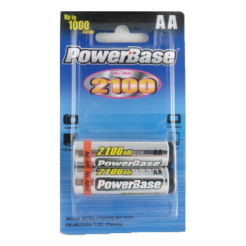 Powerbase Ni-MH 2100mAh AA Battery 2pcs. HR21AA-2