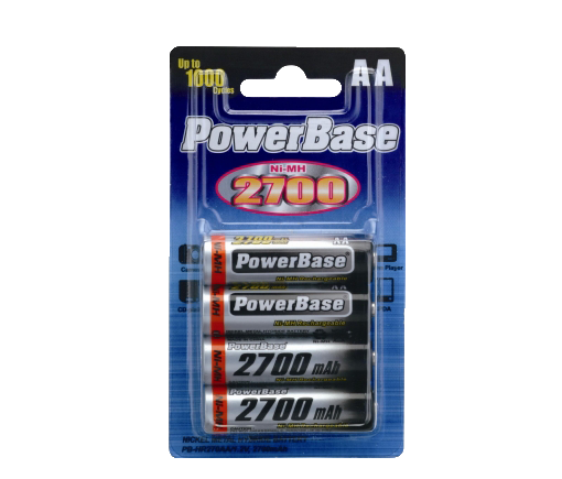 Powerbase Rechargeable 2700mAh Battery 4pcs. HR270AA-4