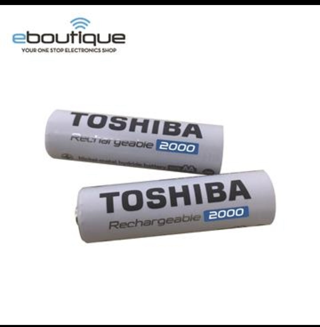 TOSHIBA NI-MH 2000MAH Heavy Duty Rechargeable Battery AA TNH-6GME (2PCS)
