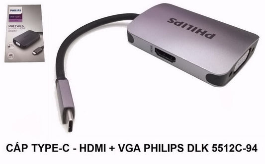 PHILIPS SLK5512C/9 PHILIPS TYPE-C TO VGA+HDMI ADAPTER