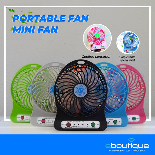 PORTABLE MINI FAN WITH BATTERY 800MAH