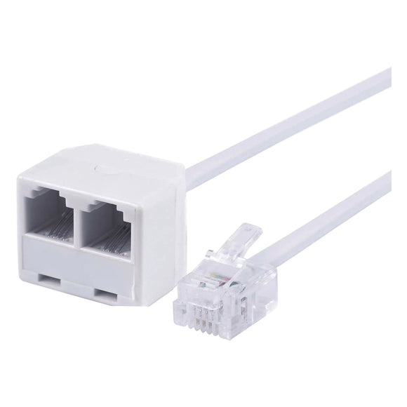 RCA Telephone Line Cord with Duplex Jack 5m TC16-169
