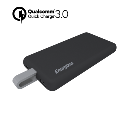 Energizer 8,000mAh Quick Charge with Built-in Micro USB Cable Power Bank UE8002MQ