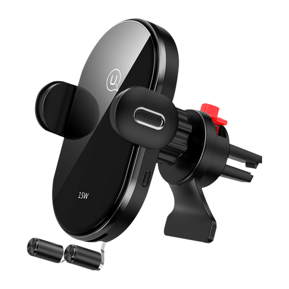 Usams Automatic Coil Induction Wireless Charging Car Holder 15W (Air Vent) US-CD132