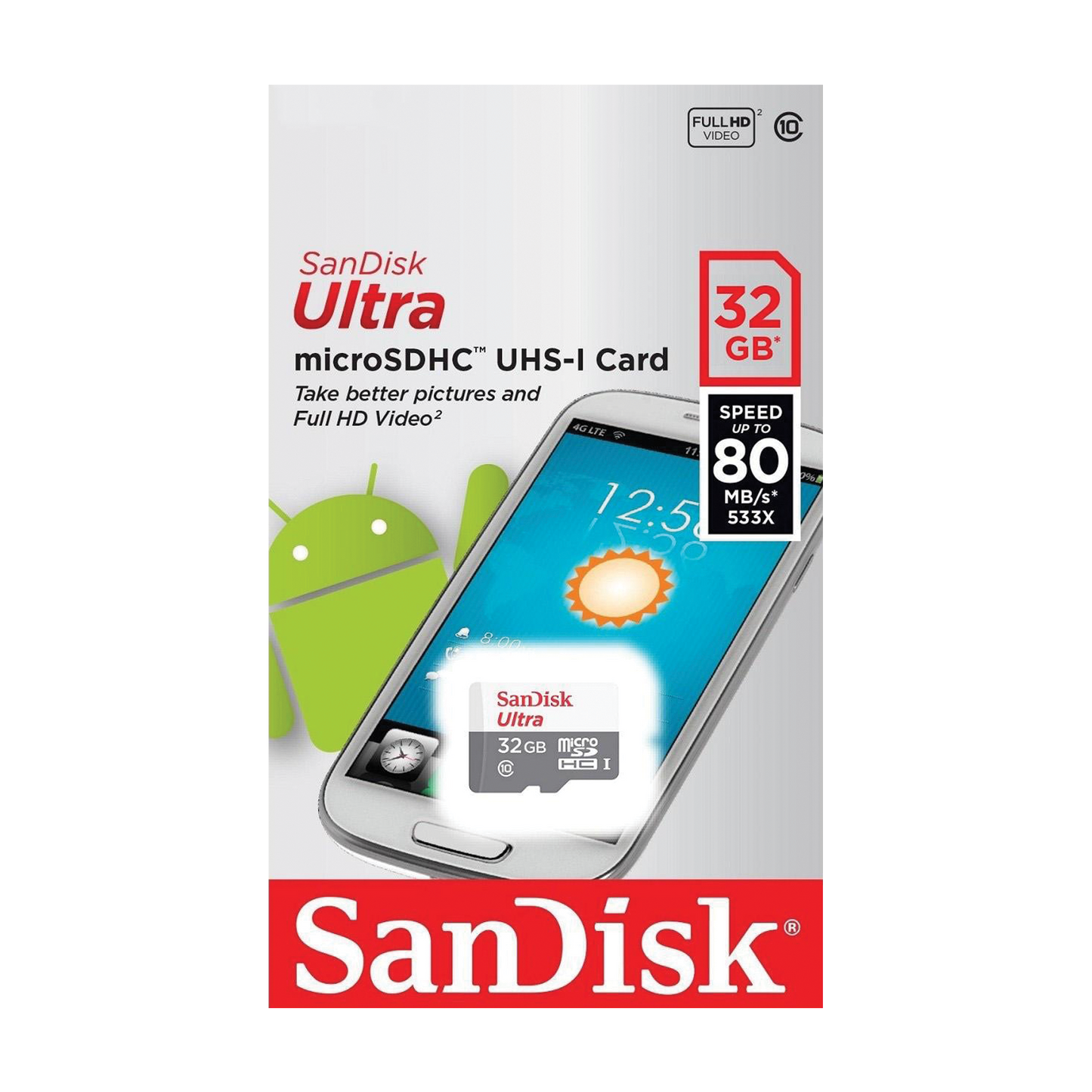 Sandisk Ultra Micro UHS-I SDHC Class 10 without Adapter (80mb/s)