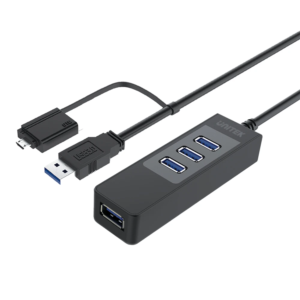 Unitek USB3.0 4-Port Hub + OTG Adaptor 0.3M Y-3046A