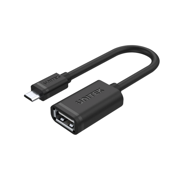 Unitek USB 2.0 Micro USB (M) to USB (F) OTG Cable 0.2M Y-C438GBK