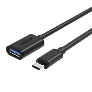 Unitek USB3.1 USB-C (M) to USB-A (F) Cable 0.2M Y-C476BK