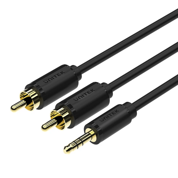 Unitek 3.5MM AUX to 2 RCA 1.5M Cable Y-C938BK