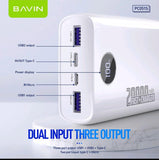 BAVIN PC051S 20000mAh Digital Display Powerbank 22.5W Fast Charging Power Bank Dual USB Port
